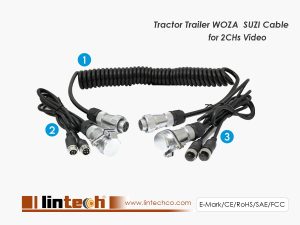 Trailer Cable Coil and 4PIN connector 2CHs