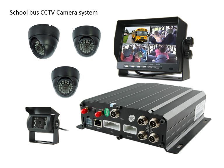 4 Channel Mobile DVR Camera and Monitor System for School buses