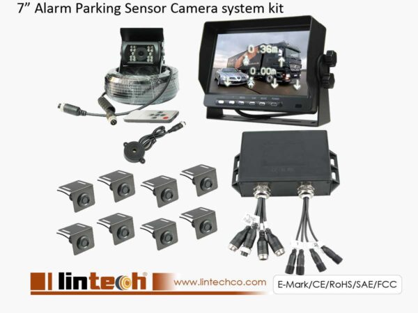 7 inches Monitor Front and Rear Parking Sensors Camera System, T-R8-B