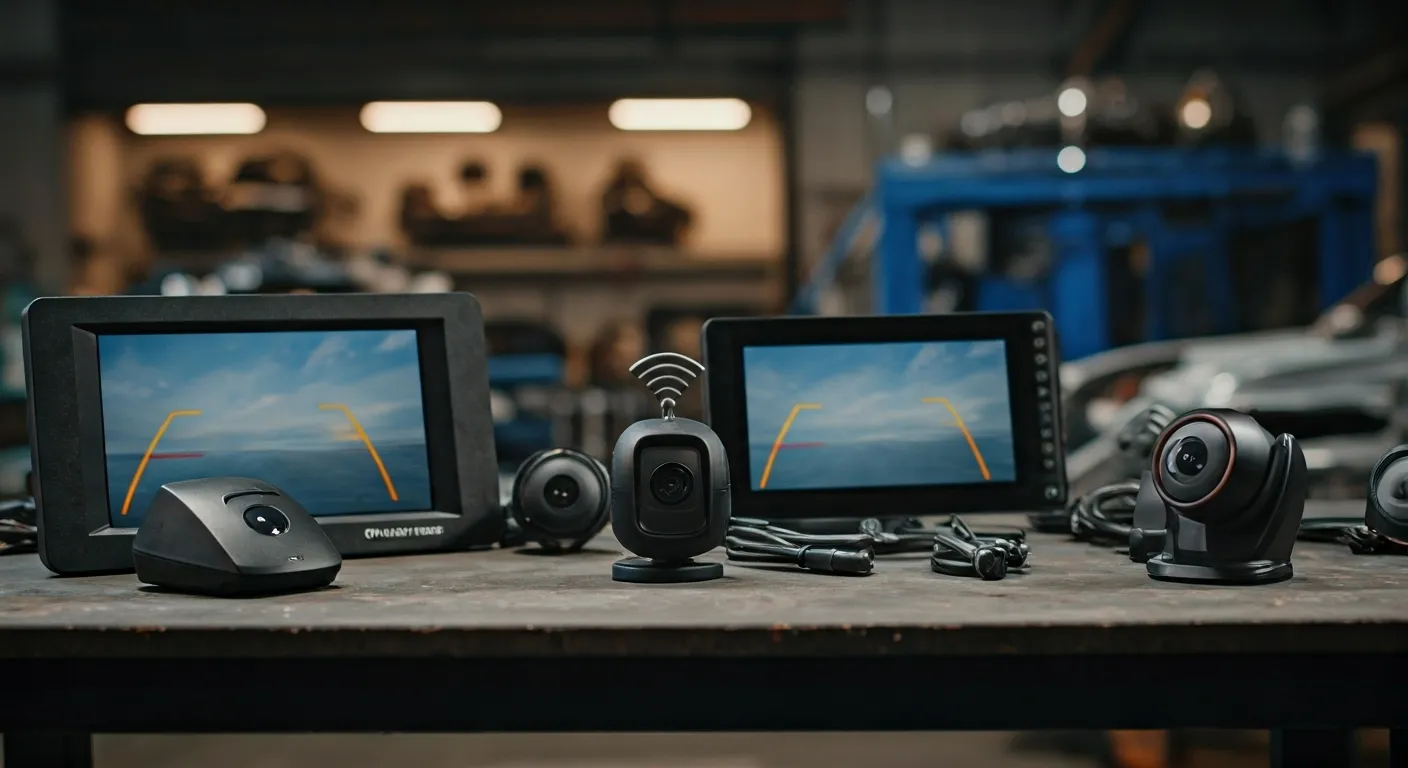 wireless backup cameras on table