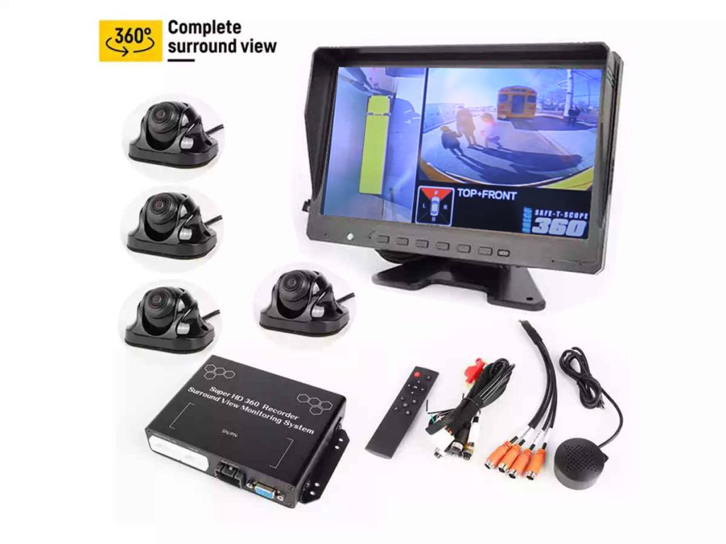 School bus 360 surrounding view camera system - system kit