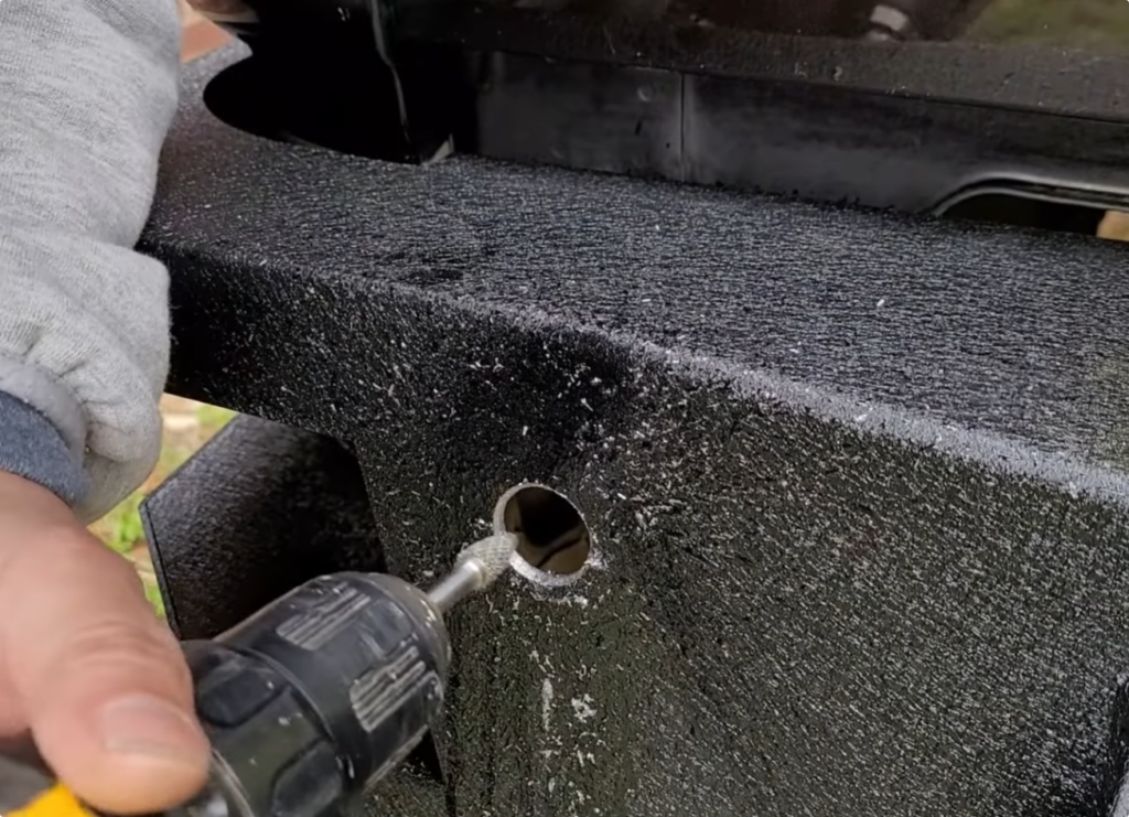 drill a hole for the sensor 3